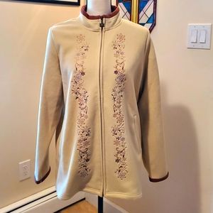 Denim & Co. Embroidered Jacket M